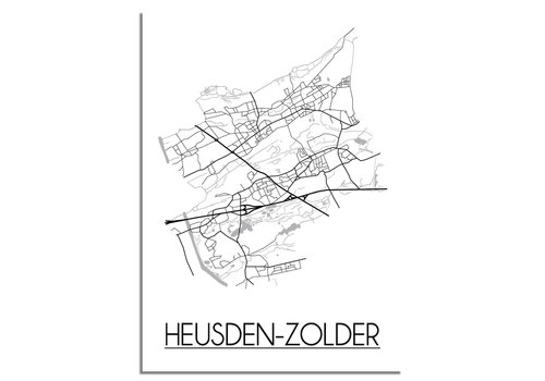 DesignClaud Heusden-Zolder Stadtplan-poster