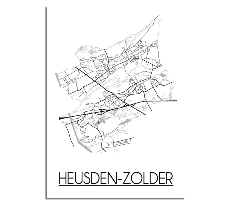Heusden-Zolder Stadtplan-poster