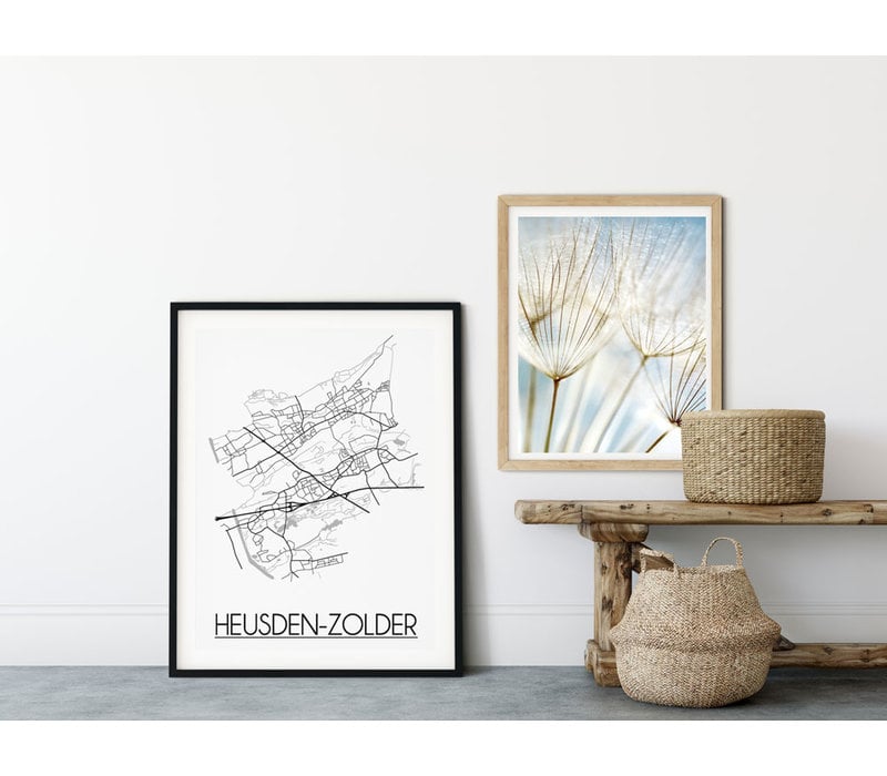 Heusden-Zolder Stadtplan-poster