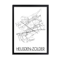 Heusden-Zolder Stadtplan-poster