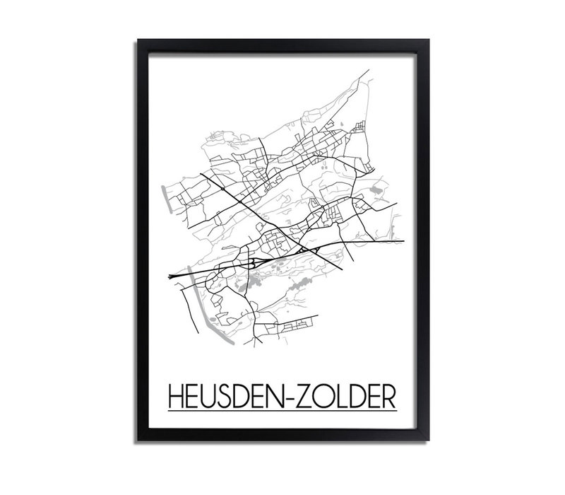 Heusden-Zolder Stadtplan-poster