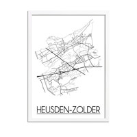 Heusden-Zolder Stadtplan-poster