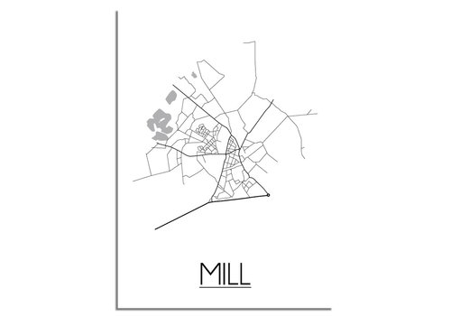 DesignClaud Mill Stadtplan-poster