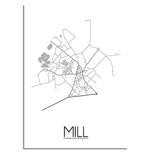 Mill Plattegrond poster 