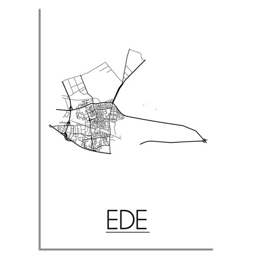 Ede Plattegrond poster 