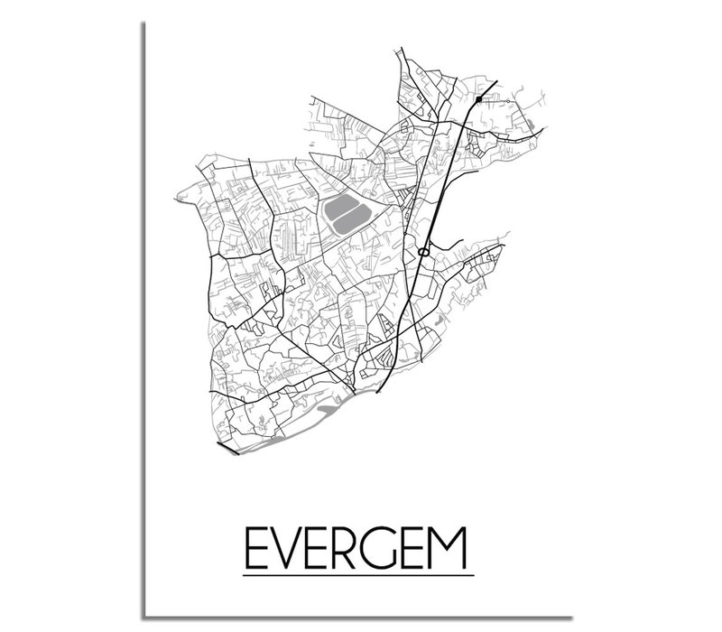 Evergem Stadtplan-poster