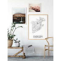 Evergem Stadtplan-poster