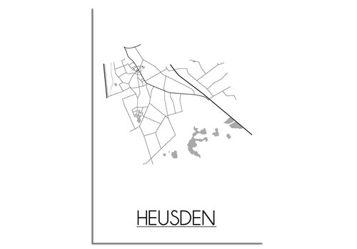DesignClaud Heusden Stadtplan-poster