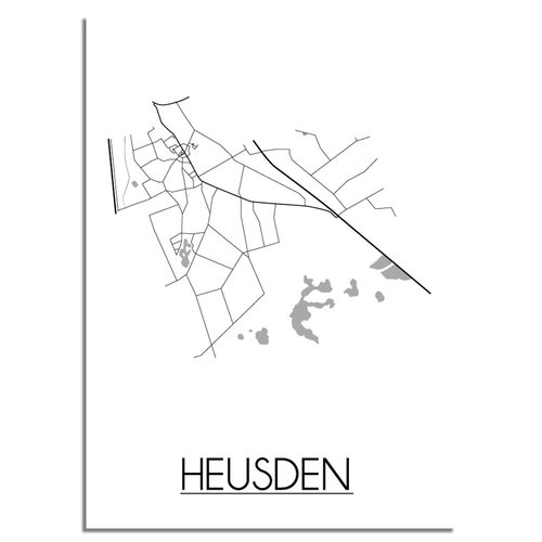 Heusden Plattegrond poster 