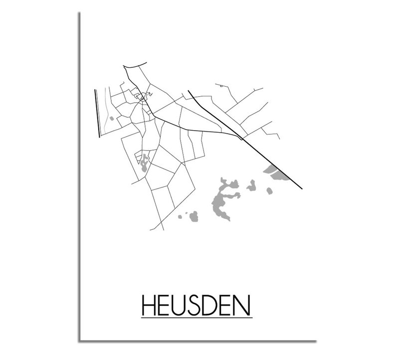 Heusden Stadtplan-poster