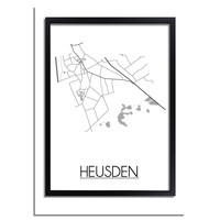 Heusden Plattegrond poster