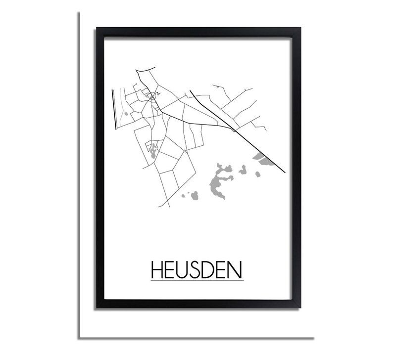 Heusden Stadtplan-poster