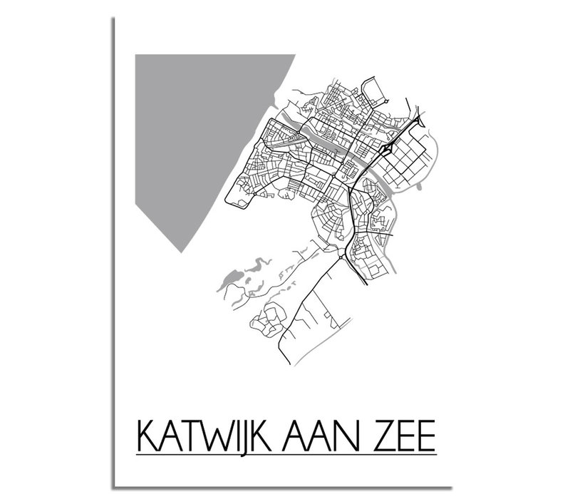 Katwijk aan Zee Stadtplan-poster
