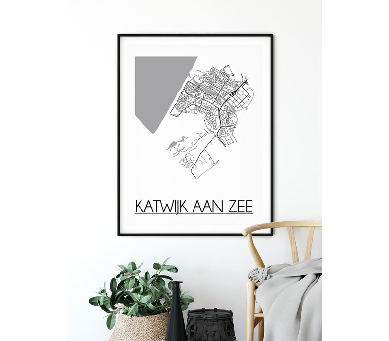 Katwijk aan Zee Stadtplan-poster