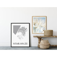 Katwijk aan Zee Stadtplan-poster