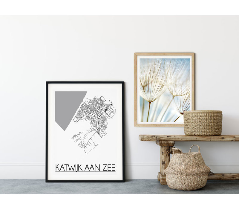 Katwijk aan Zee Stadtplan-poster
