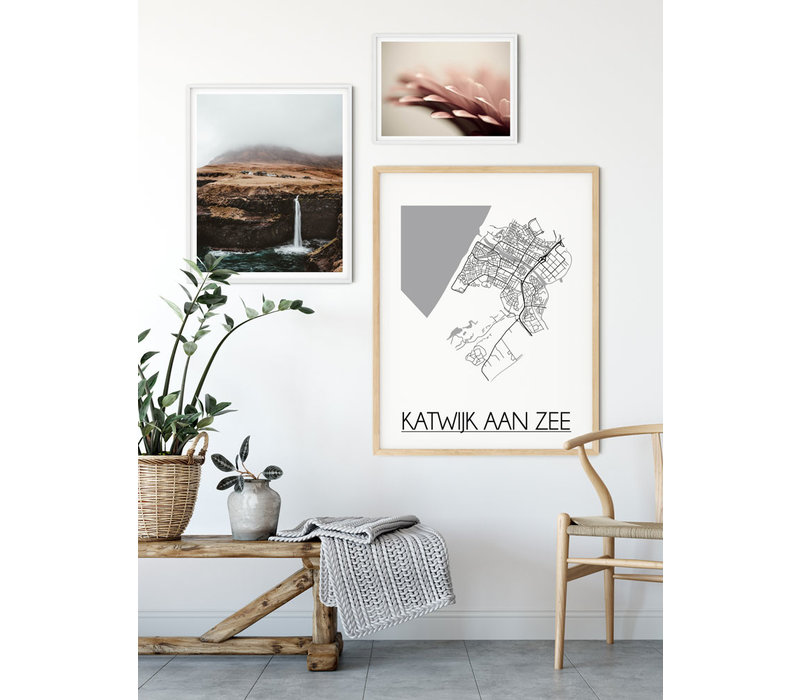 Katwijk aan Zee Stadtplan-poster