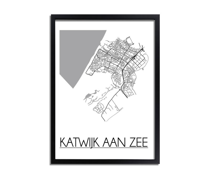 Katwijk aan Zee Stadtplan-poster