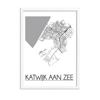 Katwijk aan Zee Stadtplan-poster