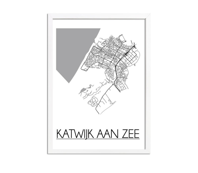 Katwijk aan Zee Stadtplan-poster