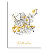 Rotterdam Karte Stadtplan Poster mit Goldfoliendruck