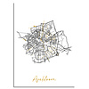 Apeldoorn Karte Stadtplan Poster mit Goldfoliendruck