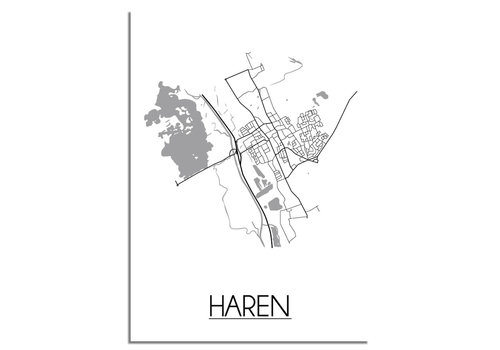 DesignClaud Haren Stadtplan-poster