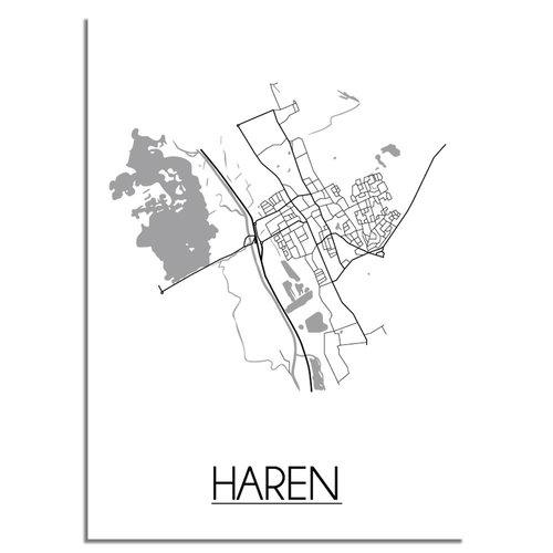 Haren Plattegrond poster 