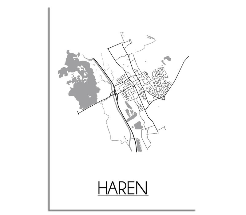 Haren Stadtplan-poster