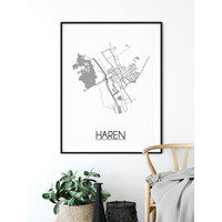 Haren Plattegrond poster