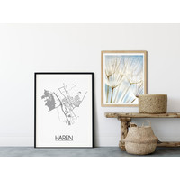 Haren Stadtplan-poster
