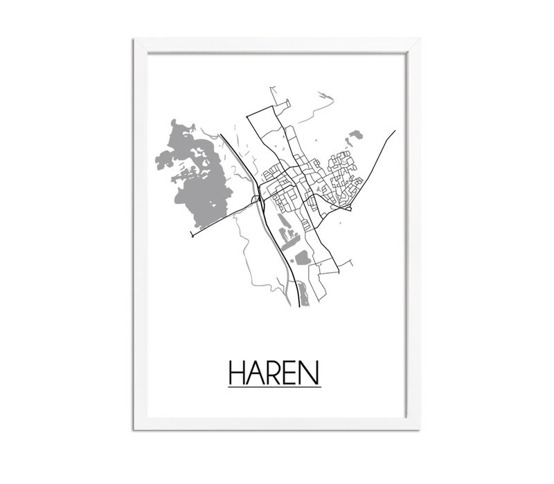 Haren Stadtplan-poster