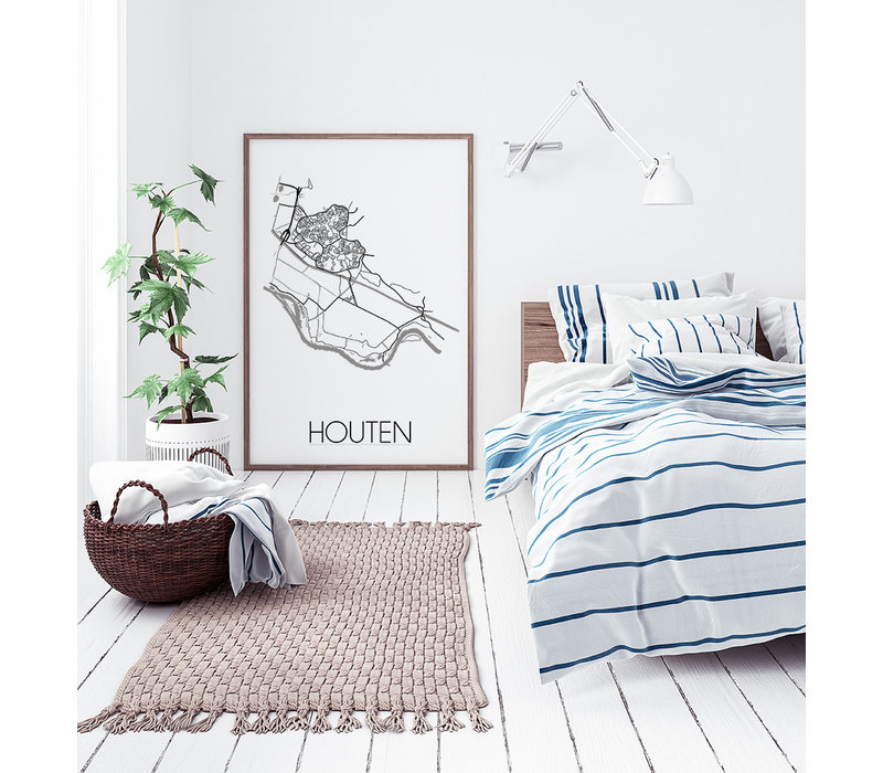 Houten Stadtplan-poster
