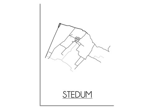 DesignClaud Stedum Stadtplan-poster