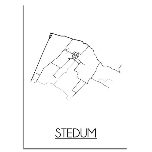 Stedum Plattegrond poster 