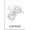 DesignClaud Luxemburg Stadtplan-poster