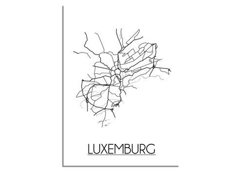 DesignClaud Luxemburg Stadtplan-poster