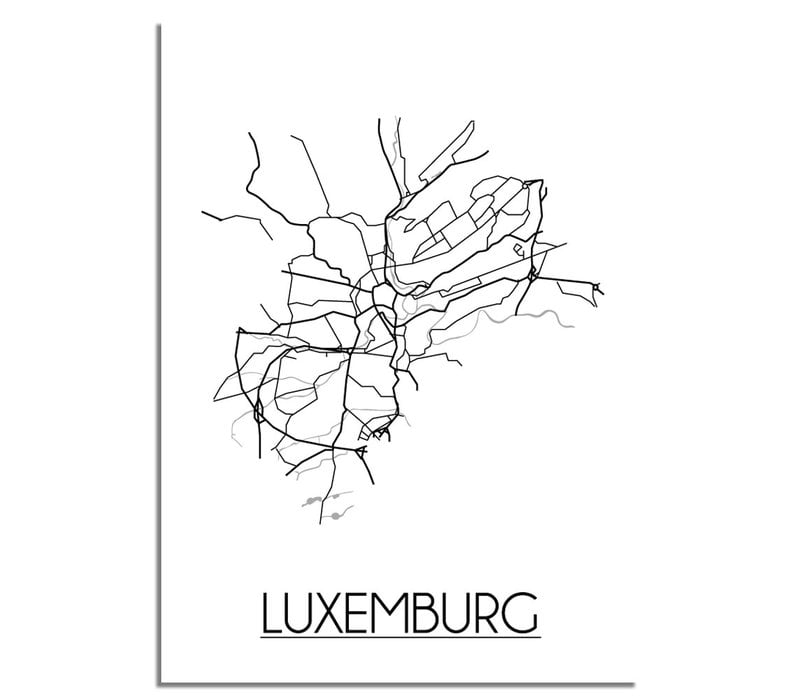 Luxemburg Stadtplan-poster