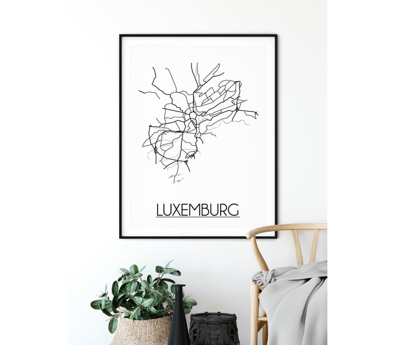 Luxemburg Stadtplan-poster