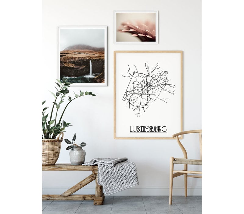 Luxemburg Stadtplan-poster