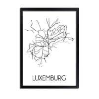 Luxemburg Stadtplan-poster