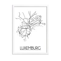Luxemburg Stadtplan-poster