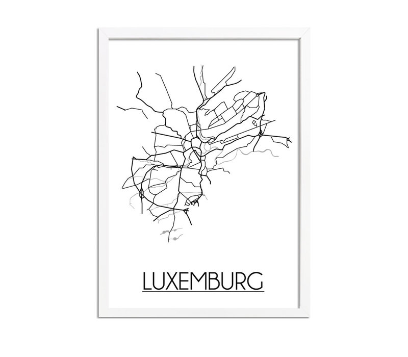 Luxemburg Plattegrond poster