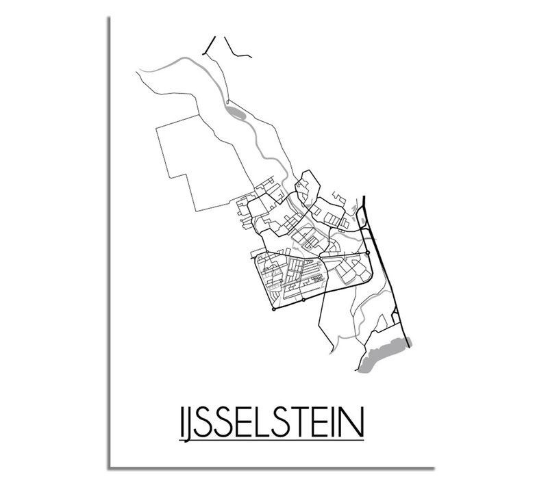 IJsselstein Stadtplan-poster