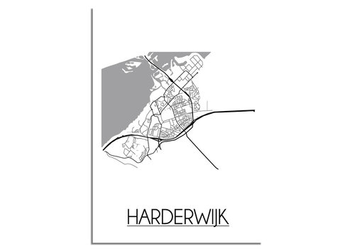 DesignClaud Harderwijk Stadtplan-poster