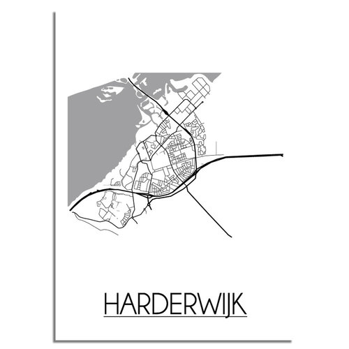 Harderwijk Plattegrond poster 