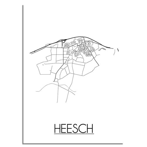 Heesch Plattegrond poster 