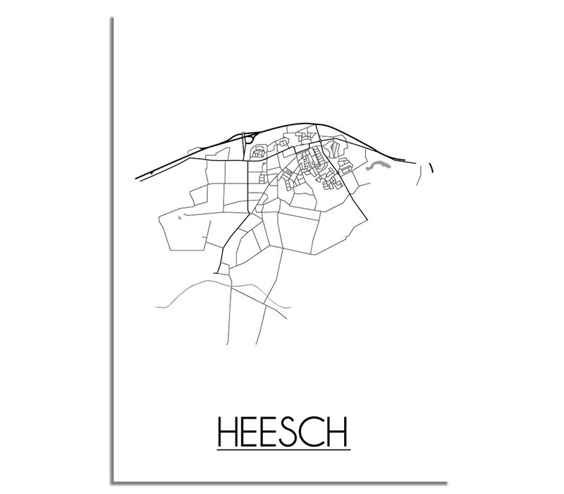 Heesch Stadtplan-poster