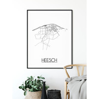 Heesch Stadtplan-poster