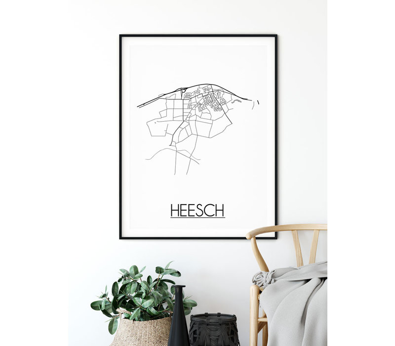 Heesch Stadtplan-poster